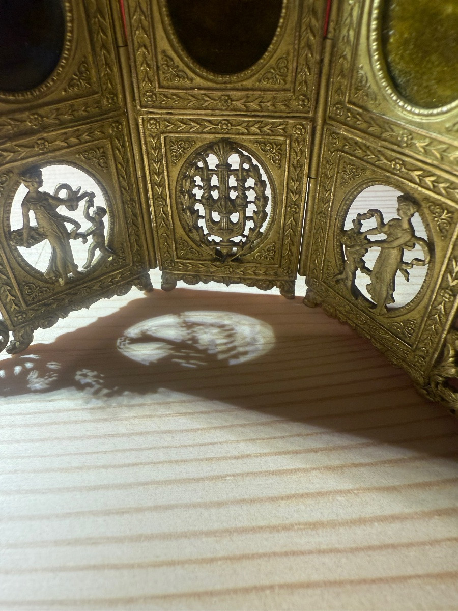 Petit cadre empire en laiton-photo-4