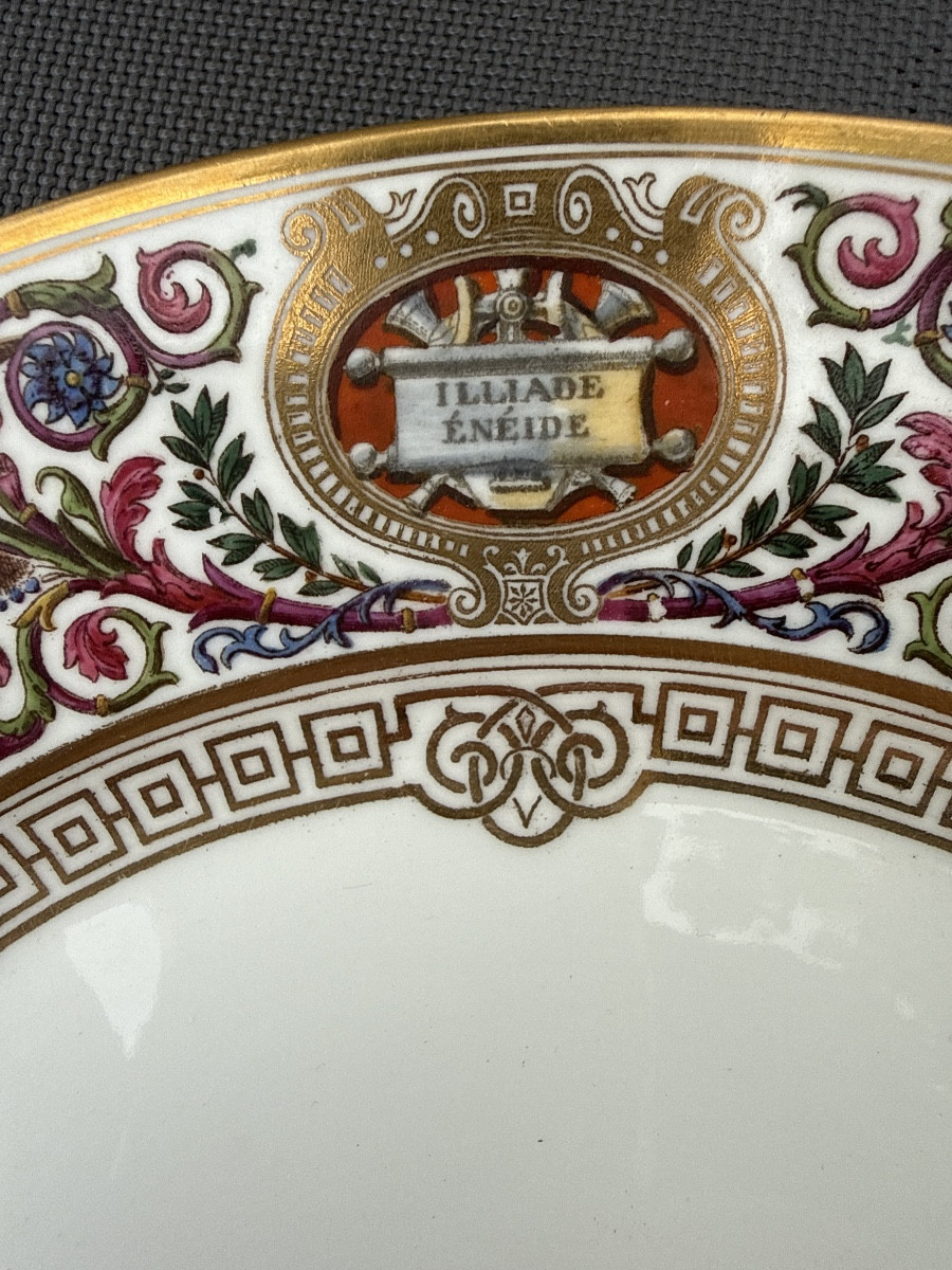 Porcelaine De La Manufactutre De Sevres Chateau De Fontainebleau Serie De 12 Année1845-photo-3