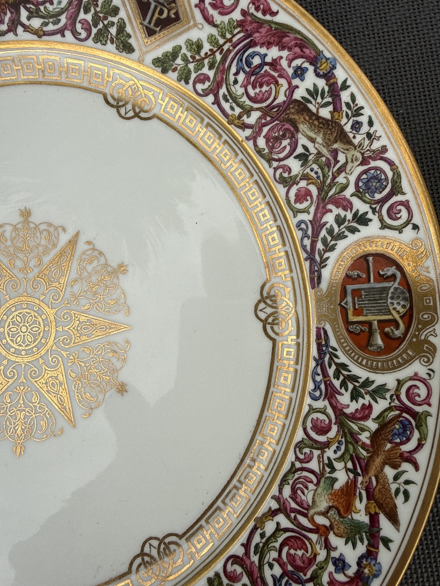 Porcelaine De La Manufactutre De Sevres Chateau De Fontainebleau Serie De 12 Année1845-photo-2