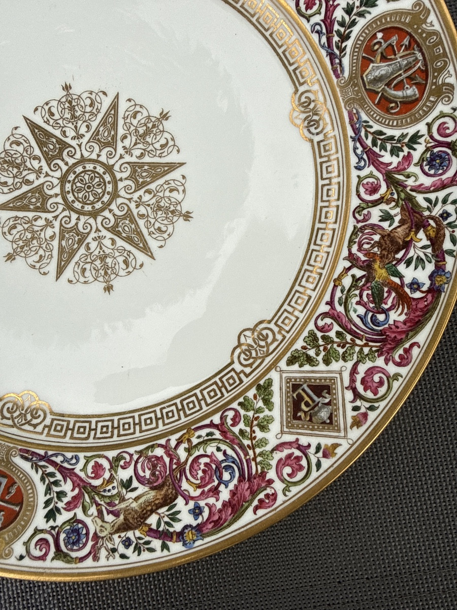 Porcelaine De La Manufactutre De Sevres Chateau De Fontainebleau Serie De 12 Année1845-photo-3