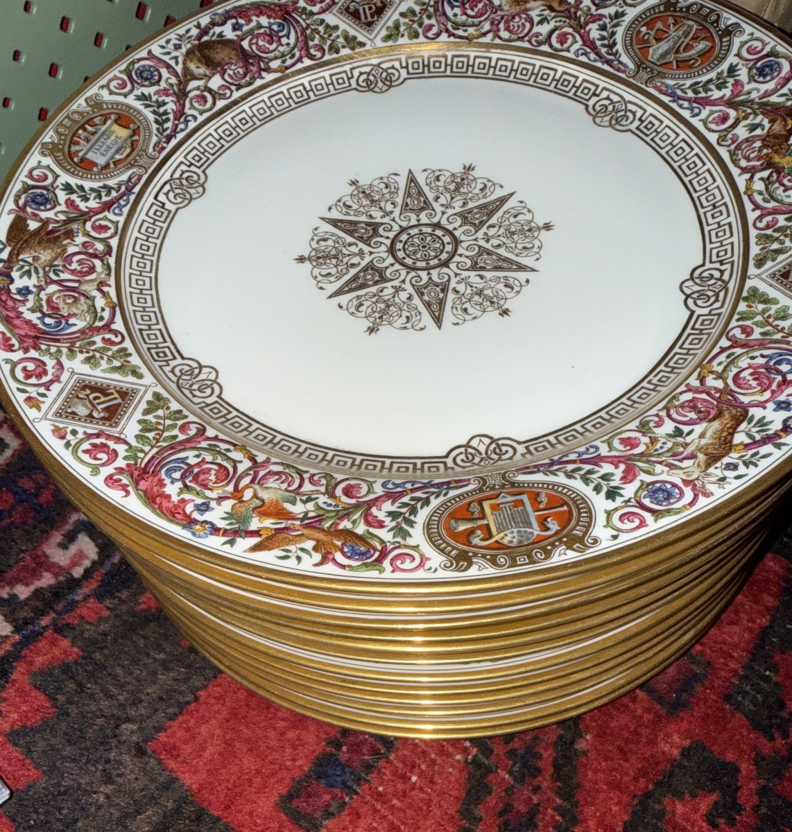 Porcelaine De La Manufactutre De Sevres Chateau De Fontainebleau Serie De 12 Année1845-photo-6