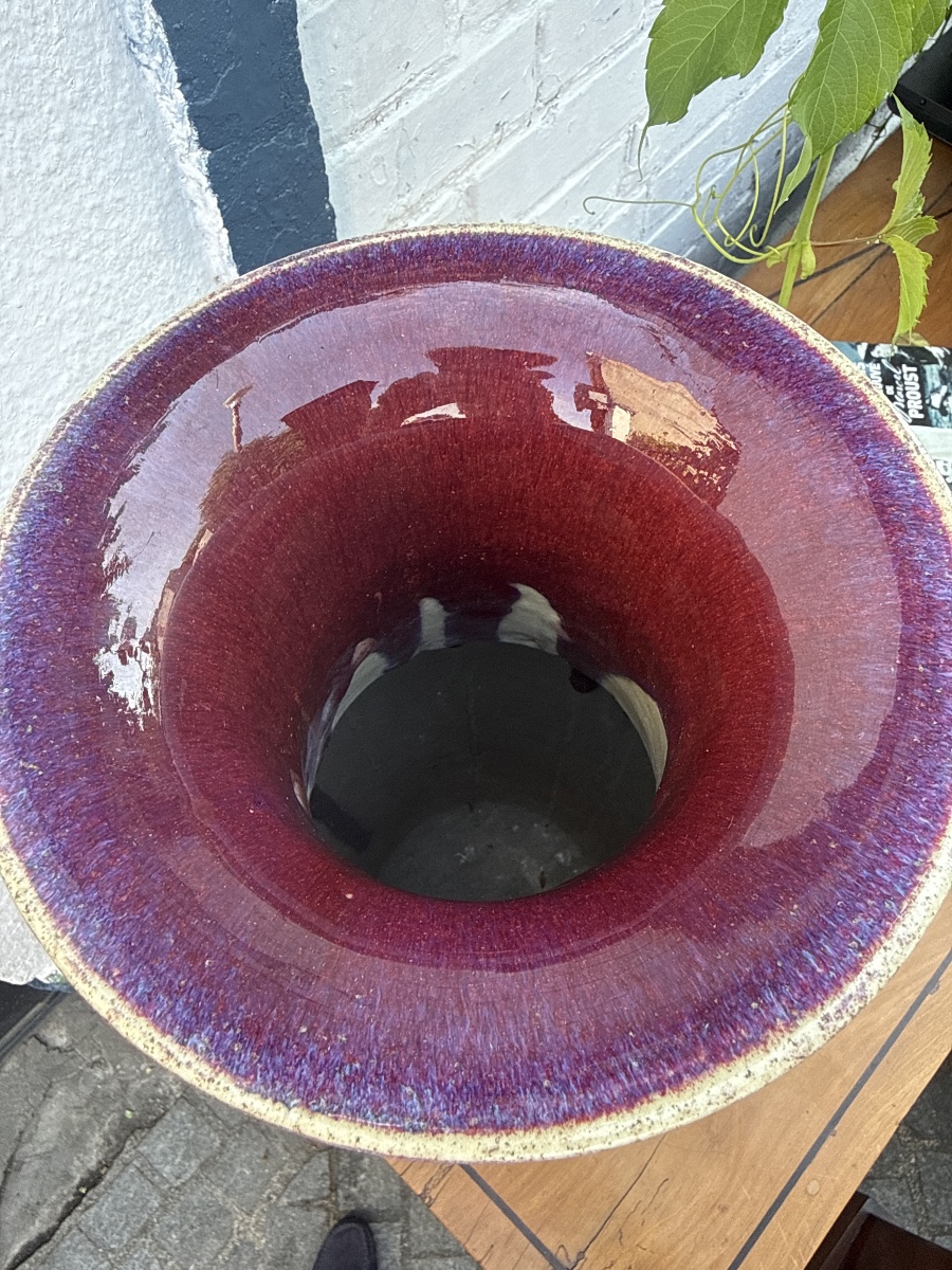 Grand Vase Balustre Sang De Boeuf-photo-2
