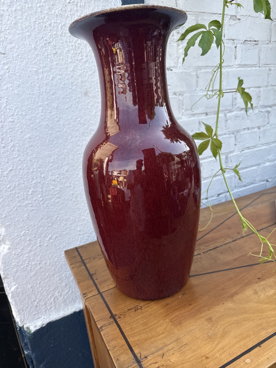Grand Vase Balustre Sang De Boeuf-photo-3