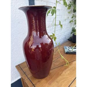 Grand Vase Balustre Sang De Boeuf