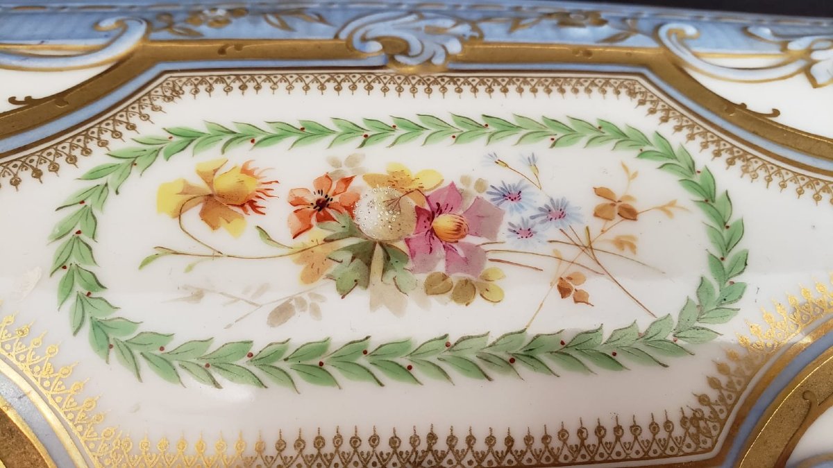 Importante boîte à gants en porcelaine de Limoges. R. Delignières & Cie- Vers 1879-1900 -photo-2