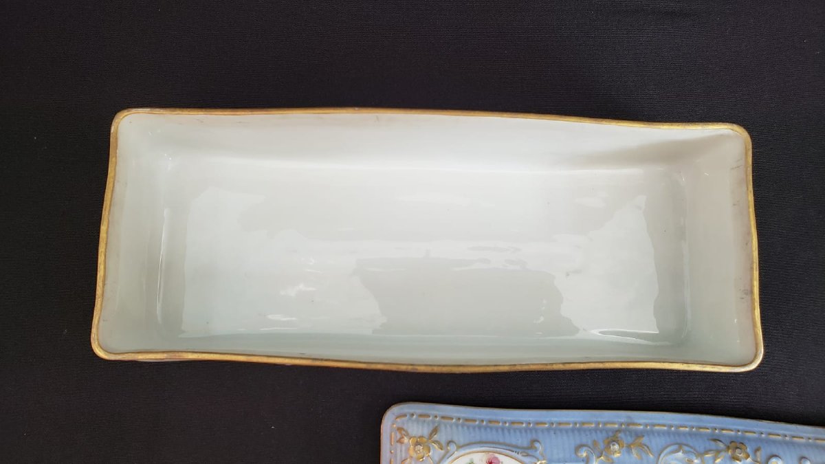 Importante boîte à gants en porcelaine de Limoges. R. Delignières & Cie- Vers 1879-1900 -photo-5