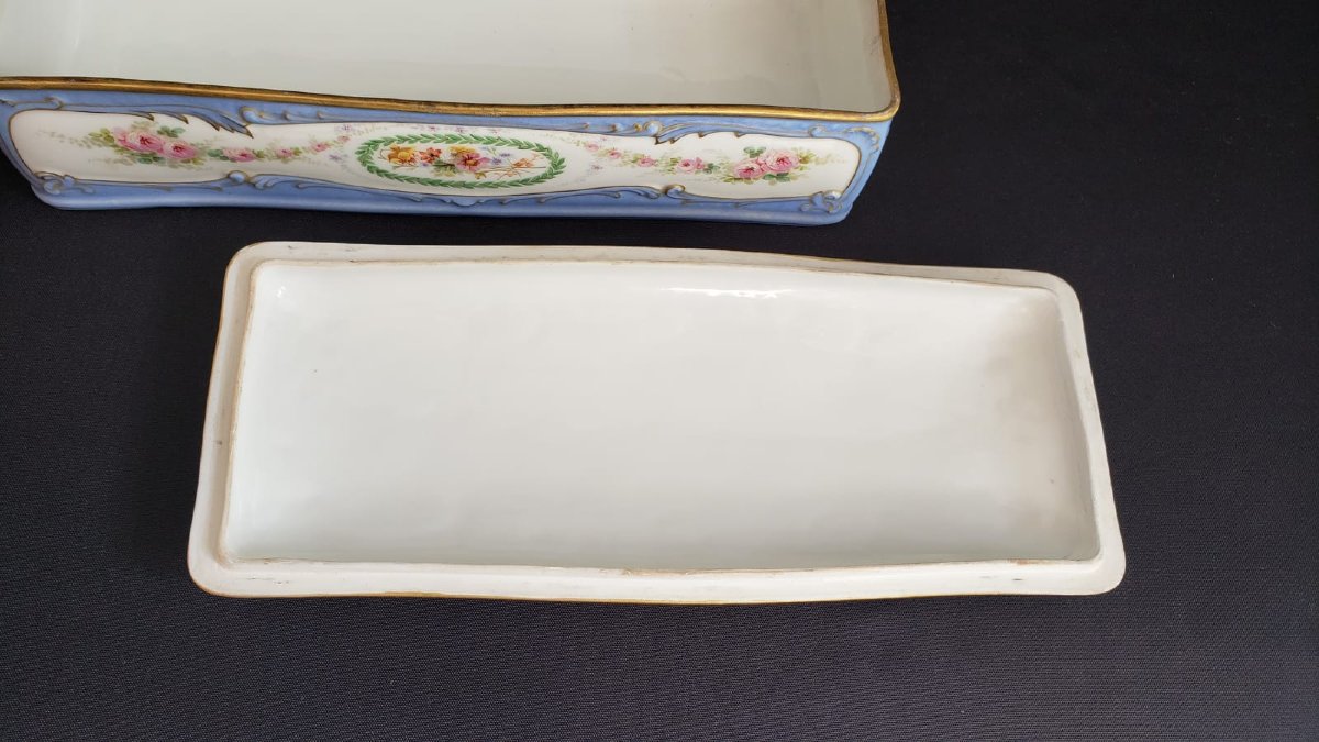 Importante boîte à gants en porcelaine de Limoges. R. Delignières & Cie- Vers 1879-1900 -photo-6