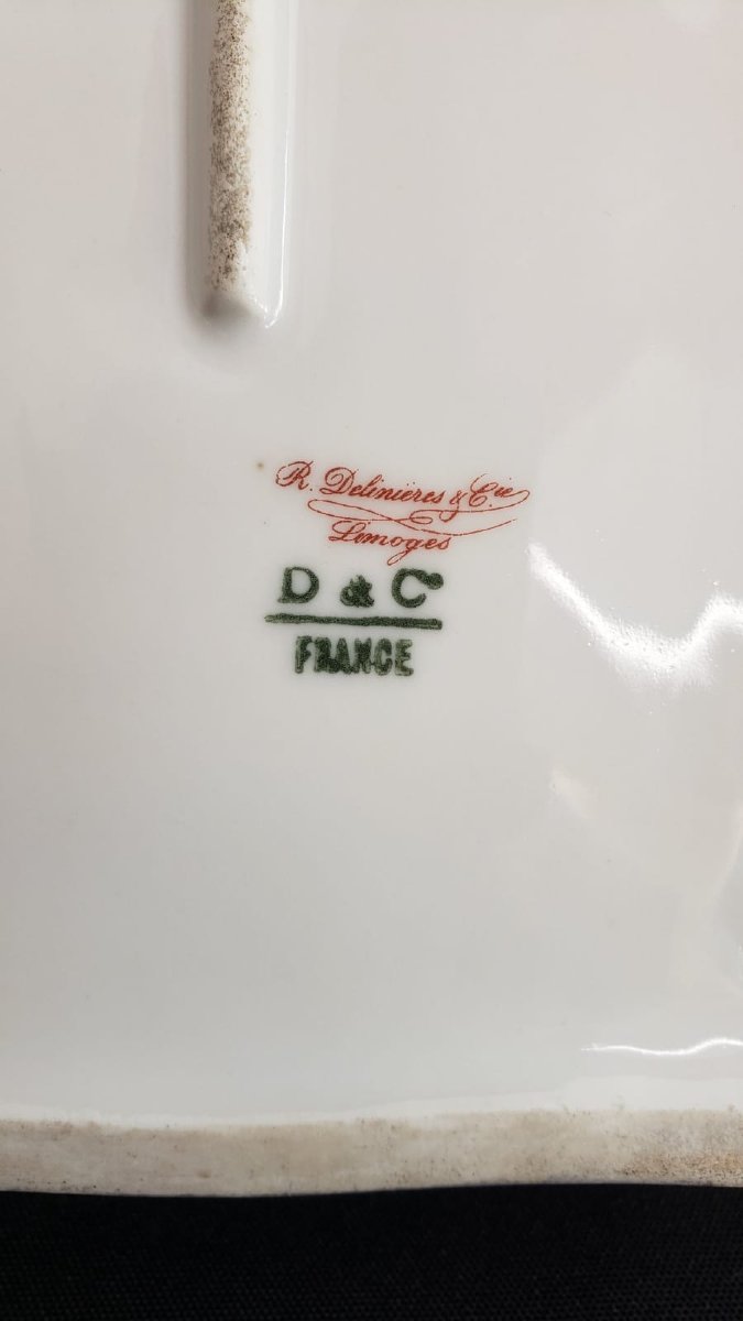 Importante boîte à gants en porcelaine de Limoges. R. Delignières & Cie- Vers 1879-1900 -photo-8