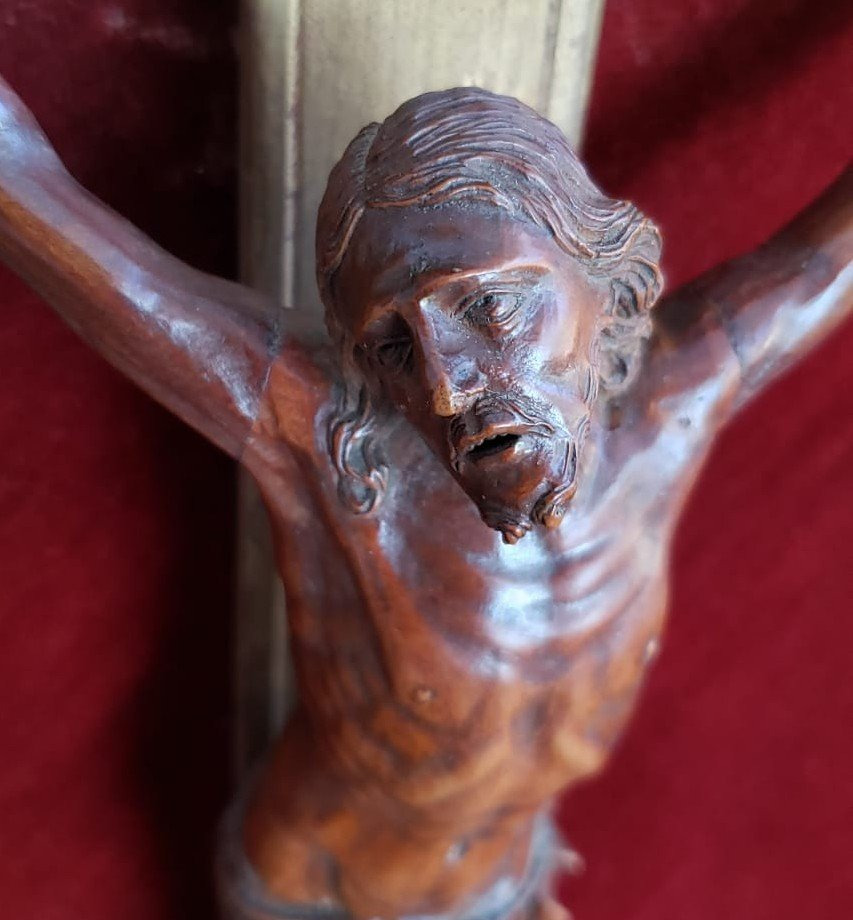 Christ vivo attribué à César Bagard dans son cadre sculpté  doré.  Epoque Louis XIV -photo-6