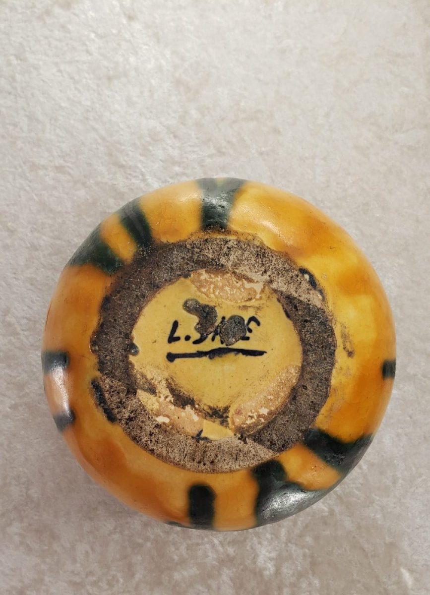 Glass-glazed Stoneware Candy Dish Signed Louis Dage. Anthony's Workshop, Circa 1920–1930-photo-3