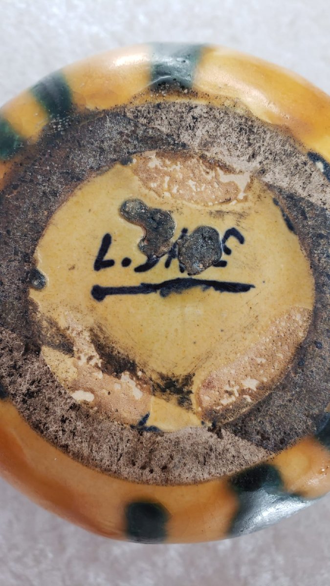 Glass-glazed Stoneware Candy Dish Signed Louis Dage. Anthony's Workshop, Circa 1920–1930-photo-4