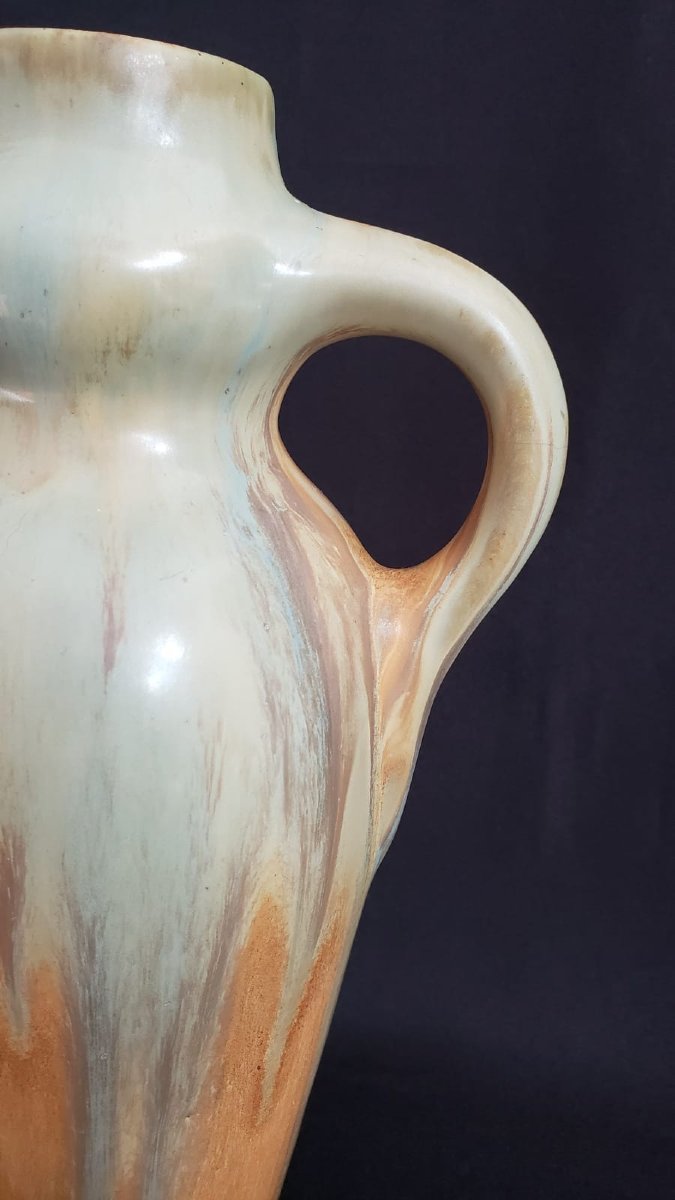 Glazed Stoneware Vase Attributed To Gilbert Méténier (1876–1940), Model E23, Gannat, 1920–1930-photo-4