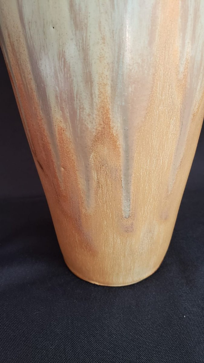 Glazed Stoneware Vase Attributed To Gilbert Méténier (1876–1940), Model E23, Gannat, 1920–1930-photo-2