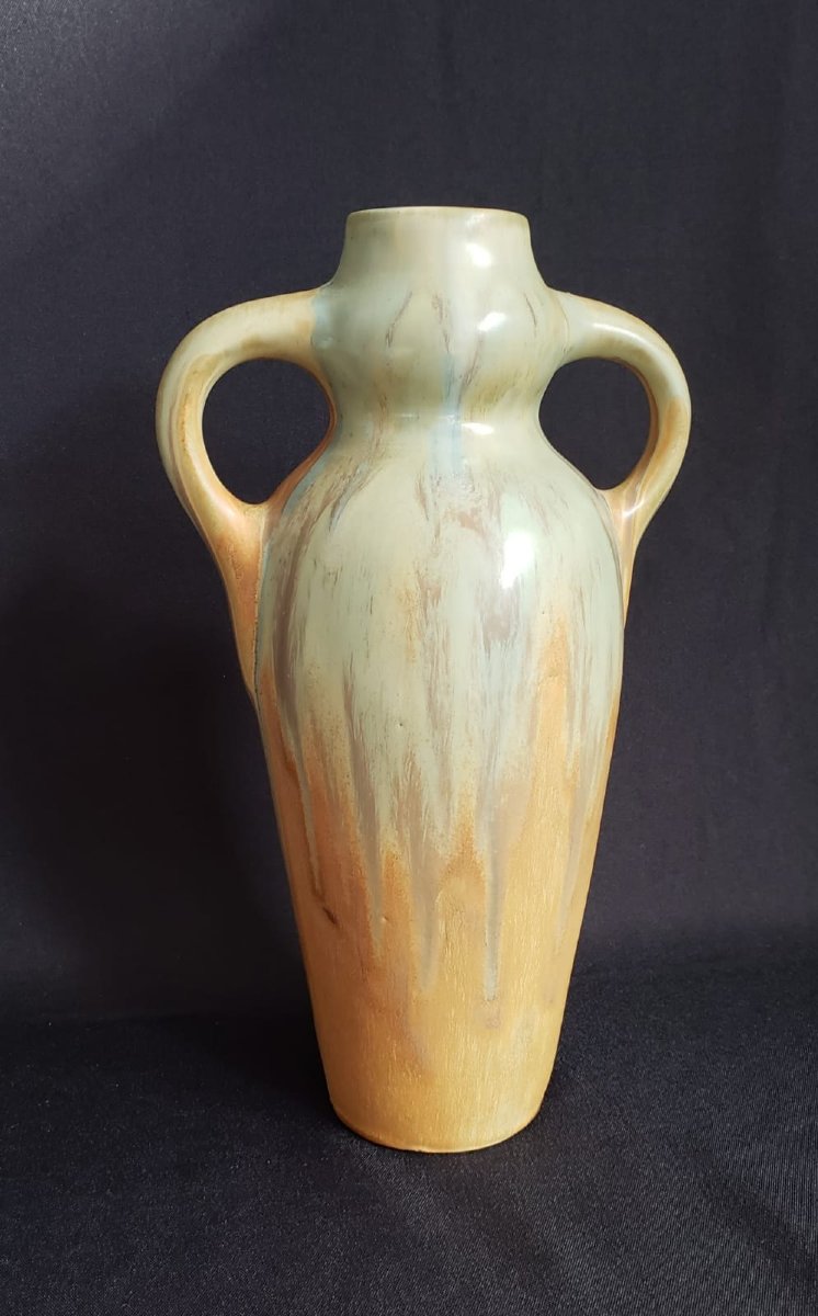 Glazed Stoneware Vase Attributed To Gilbert Méténier (1876–1940), Model E23, Gannat, 1920–1930