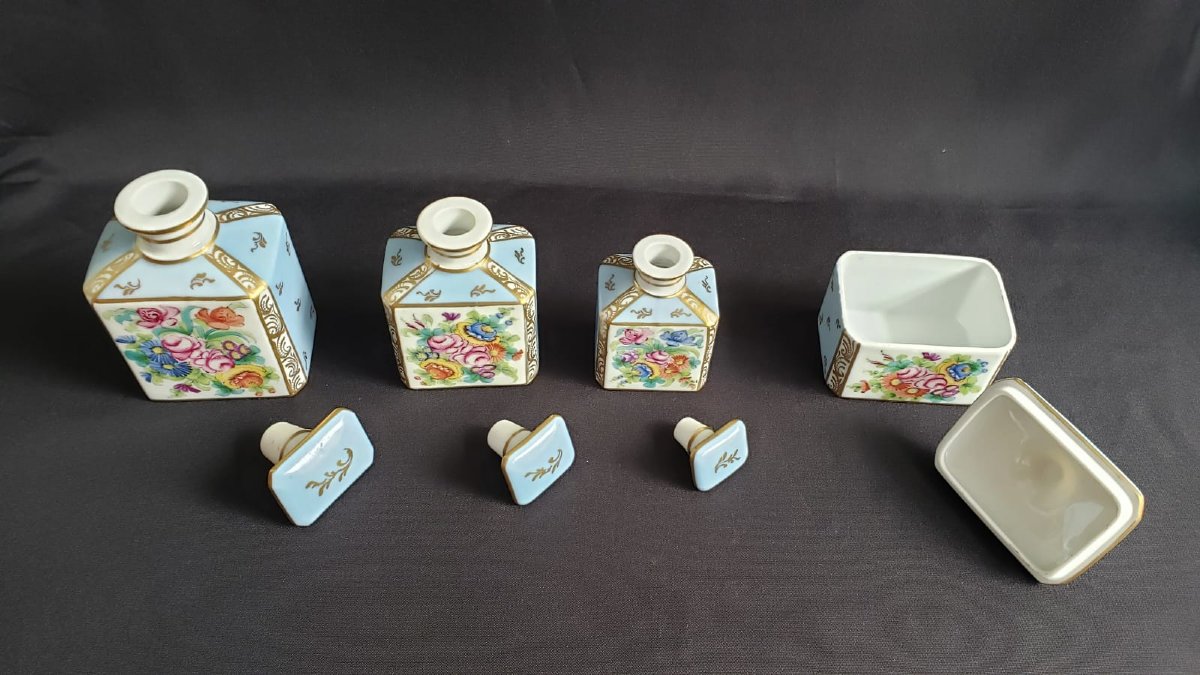 Garniture de toilette en porcelaine de Limoges  – Vers 1940/1950-photo-4