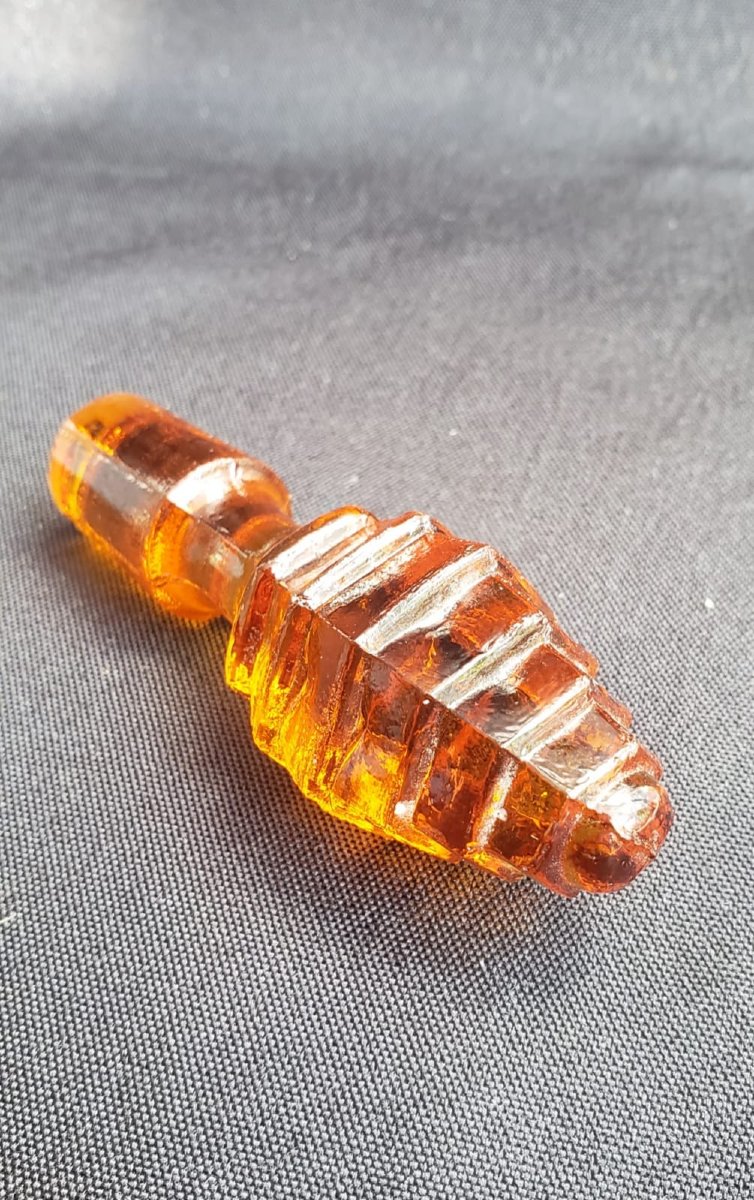 Large Amberina d'Empoli Carafe – Pyramid Or Beehive Model – Circa 1960-photo-2