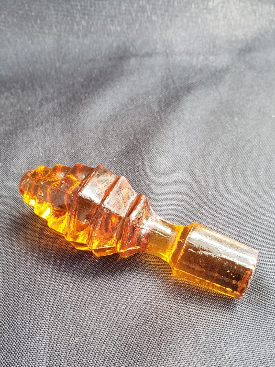 Large Amberina d'Empoli Carafe – Pyramid Or Beehive Model – Circa 1960-photo-3