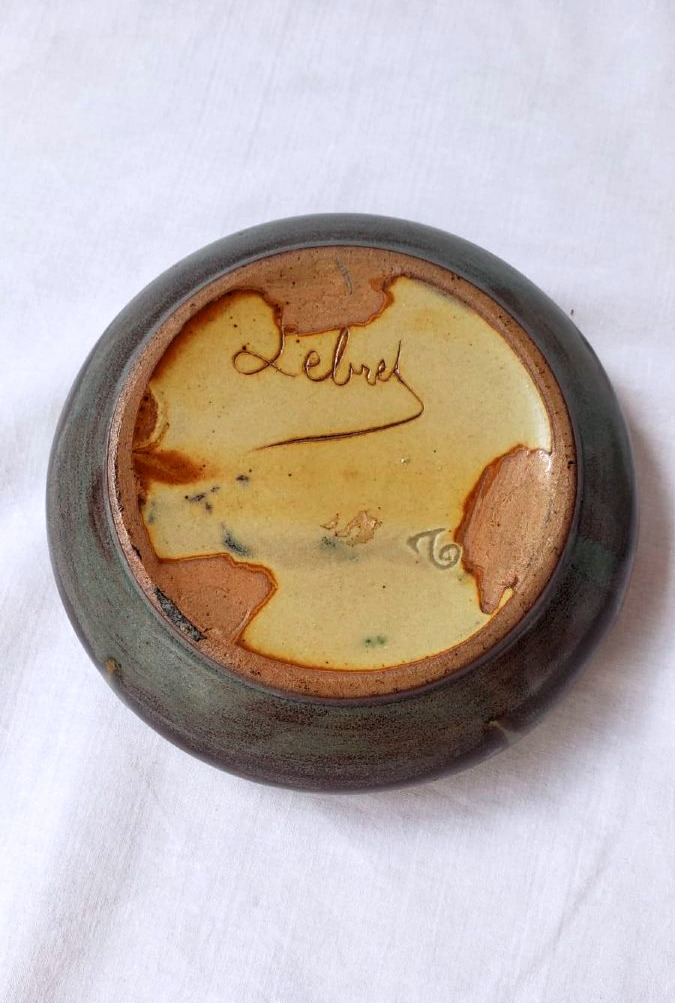 Covered Box Made Of Flamed Stoneware, Signed By Alfred Lebret (1871–1955). La Puisaye. Poterie Des Ligers -photo-4