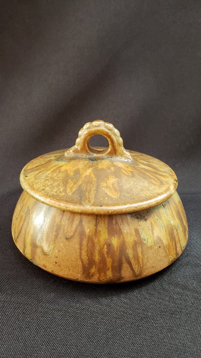 Glazed Stoneware Candy Dish With A Flamed Finish  - Charles Greber - Beauvais  1910–1925-photo-2