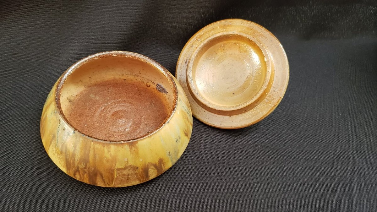 Glazed Stoneware Candy Dish With A Flamed Finish  - Charles Greber - Beauvais  1910–1925-photo-1