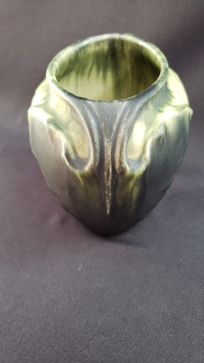 Art Nouveau Glazed Stoneware Vase, Eugène Baudin, Saint Briac. Circa 1900–1906-photo-2