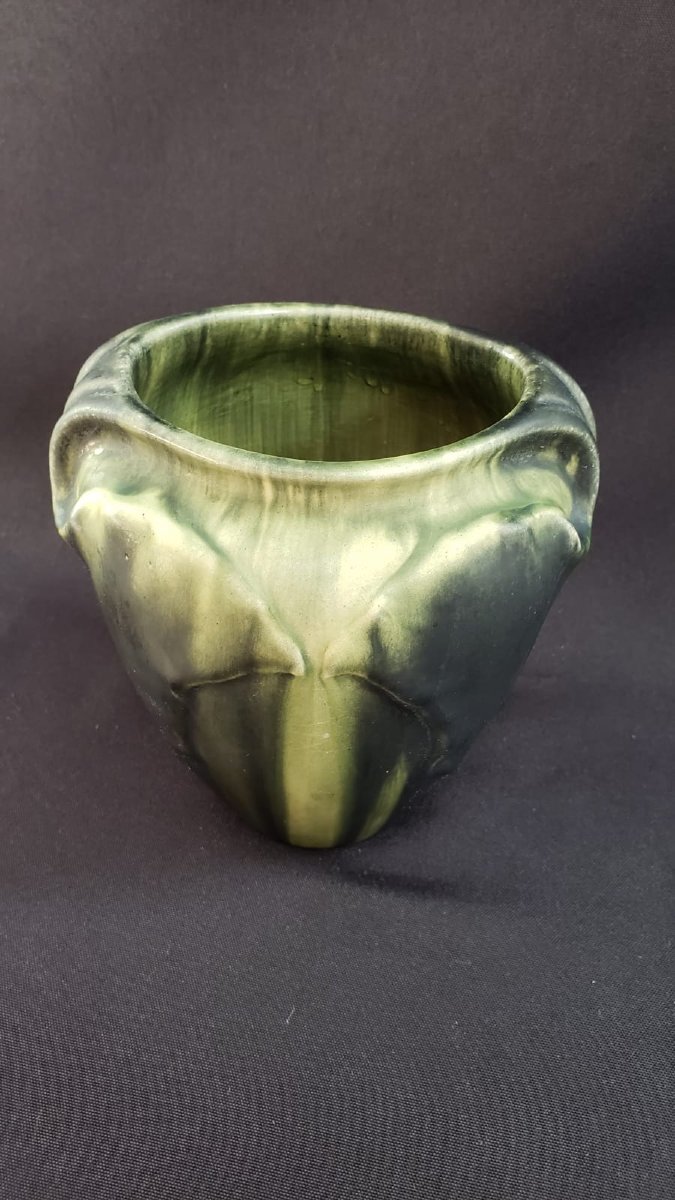Art Nouveau Glazed Stoneware Vase, Eugène Baudin, Saint Briac. Circa 1900–1906-photo-3