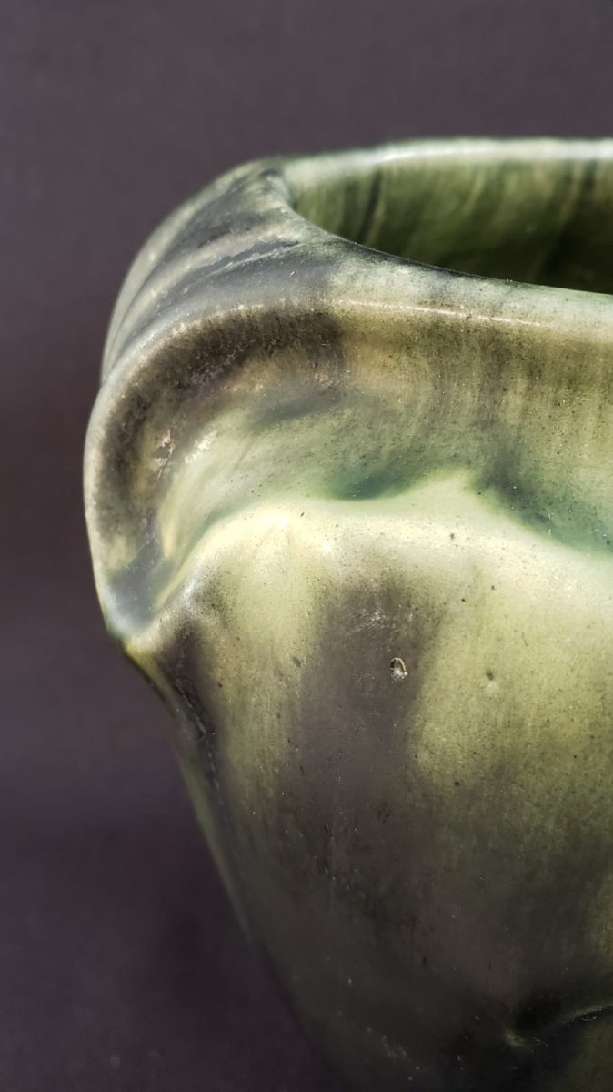 Art Nouveau Glazed Stoneware Vase, Eugène Baudin, Saint Briac. Circa 1900–1906-photo-1