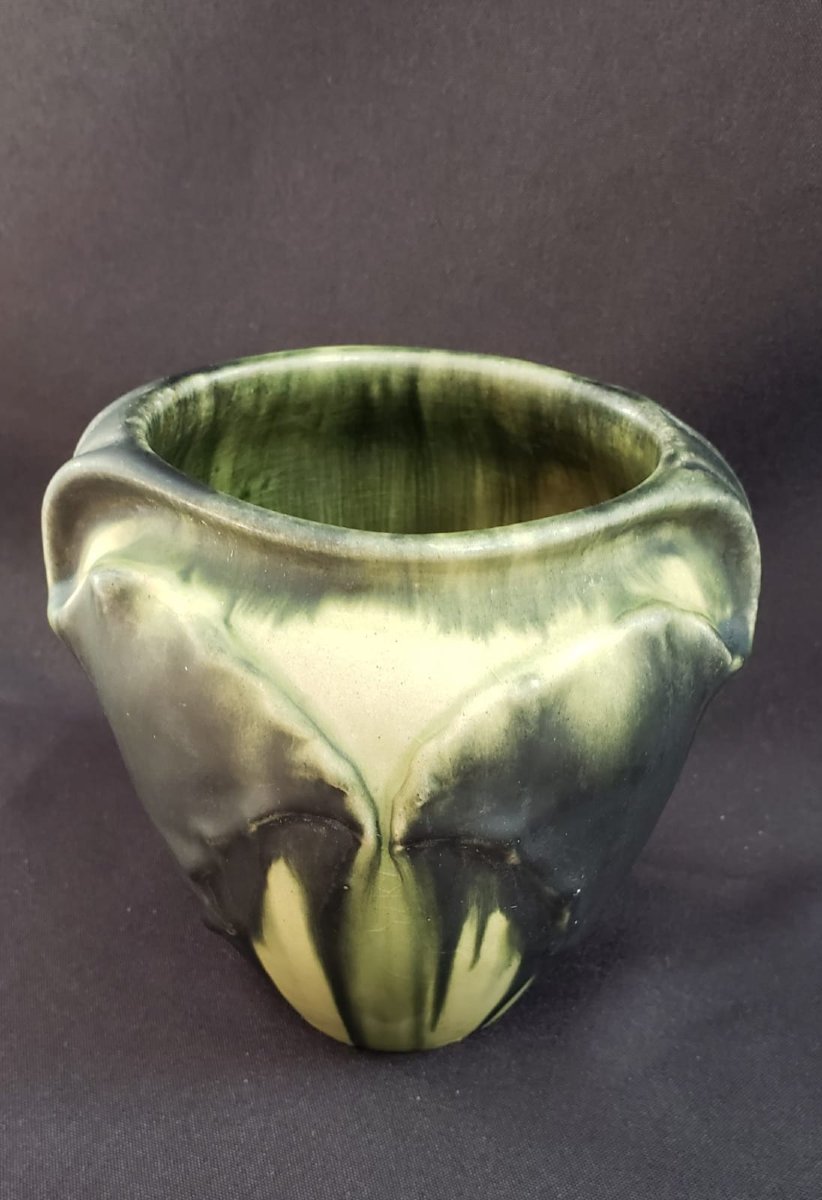 Art Nouveau Glazed Stoneware Vase, Eugène Baudin, Saint Briac. Circa 1900–1906-photo-2