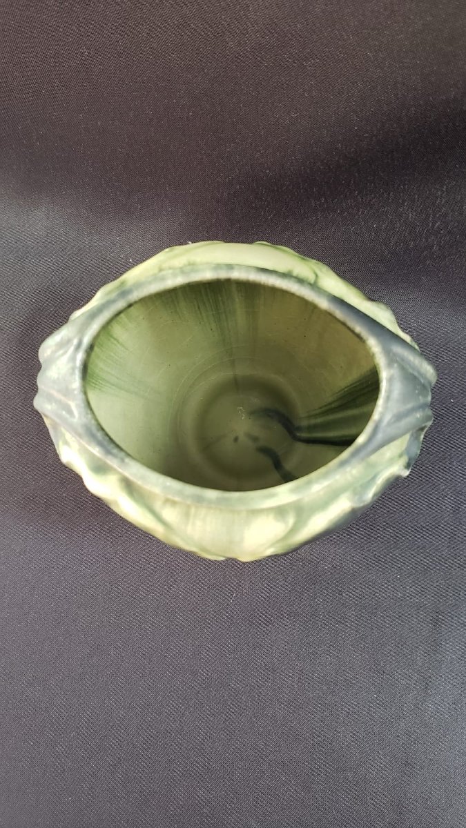 Art Nouveau Glazed Stoneware Vase, Eugène Baudin, Saint Briac. Circa 1900–1906-photo-3