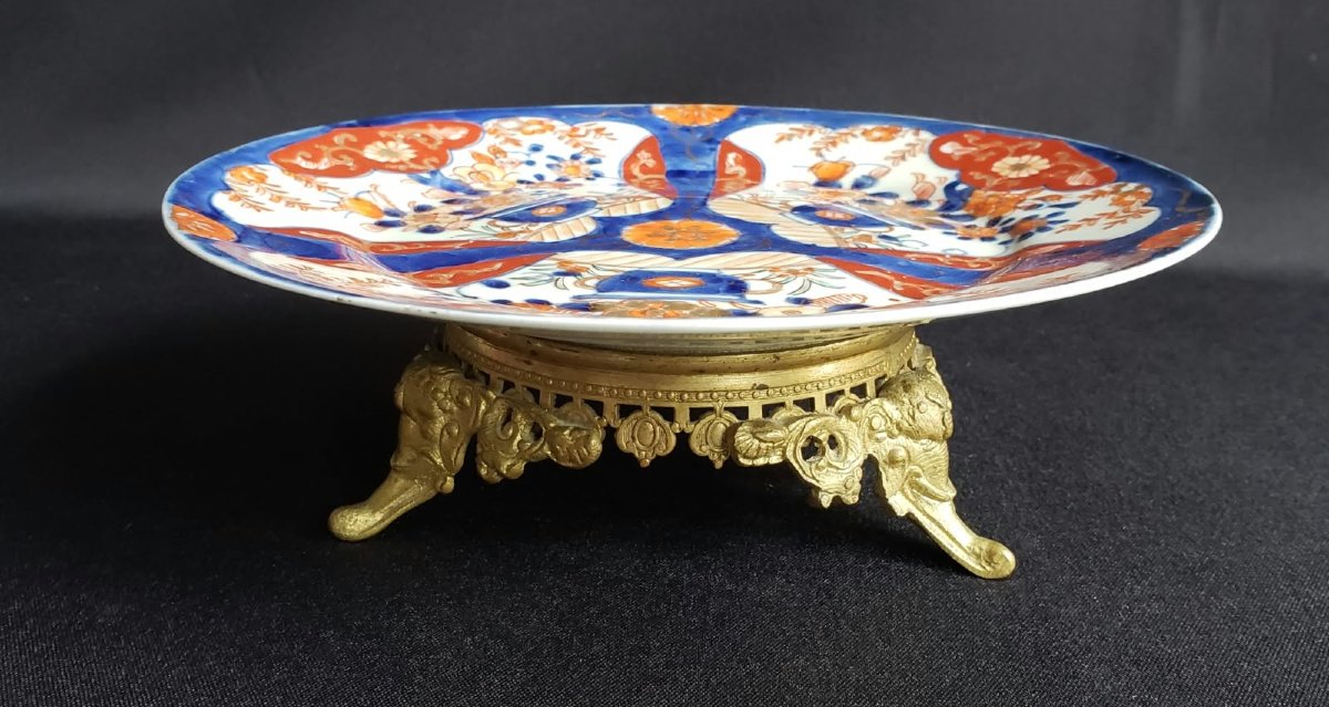 Imari Porcelain Cup With A Gilded Bronze Base Featuring Elephants—meiji Period / Napoleon III-photo-4
