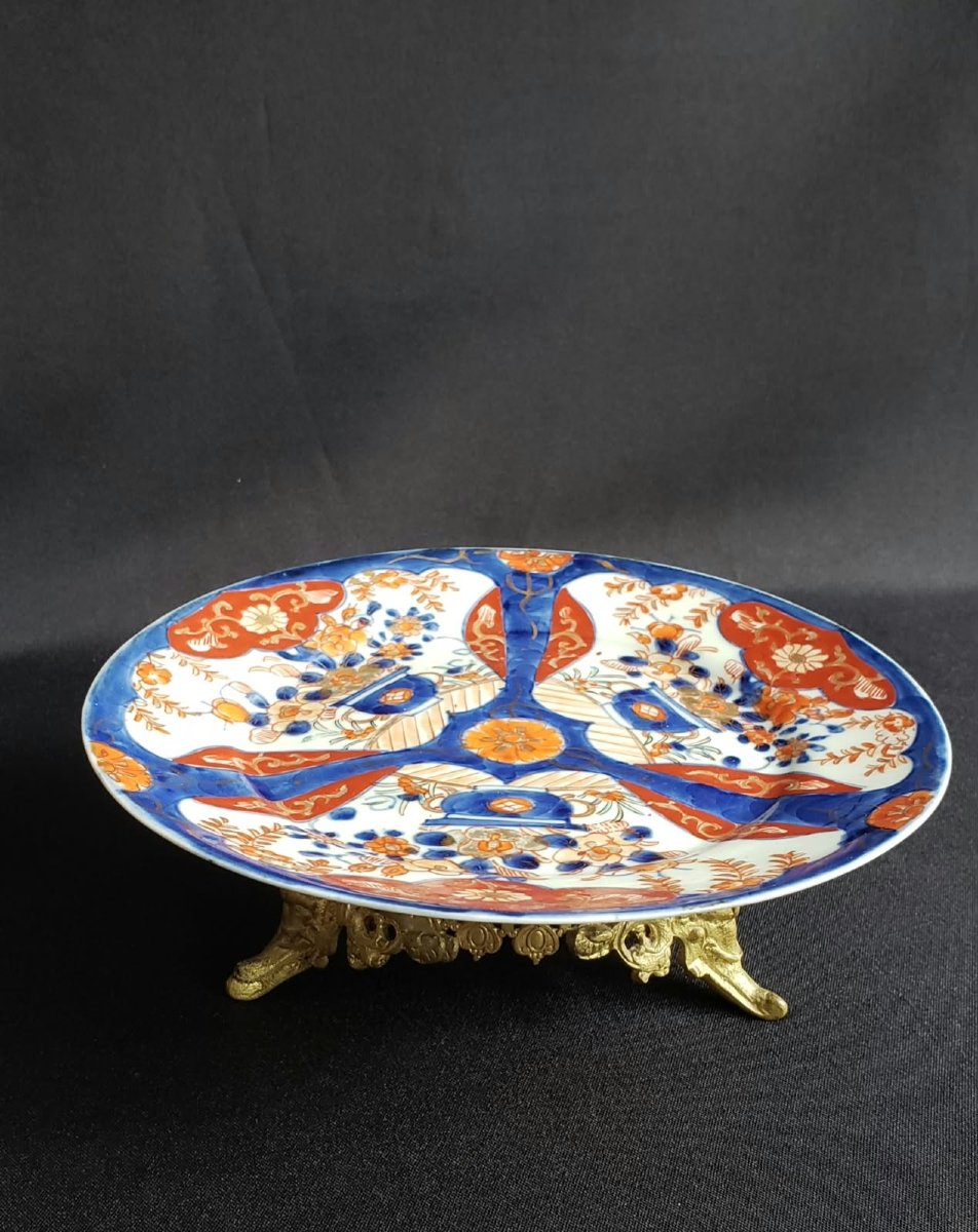 Imari Porcelain Cup With A Gilded Bronze Base Featuring Elephants—meiji Period / Napoleon III-photo-1