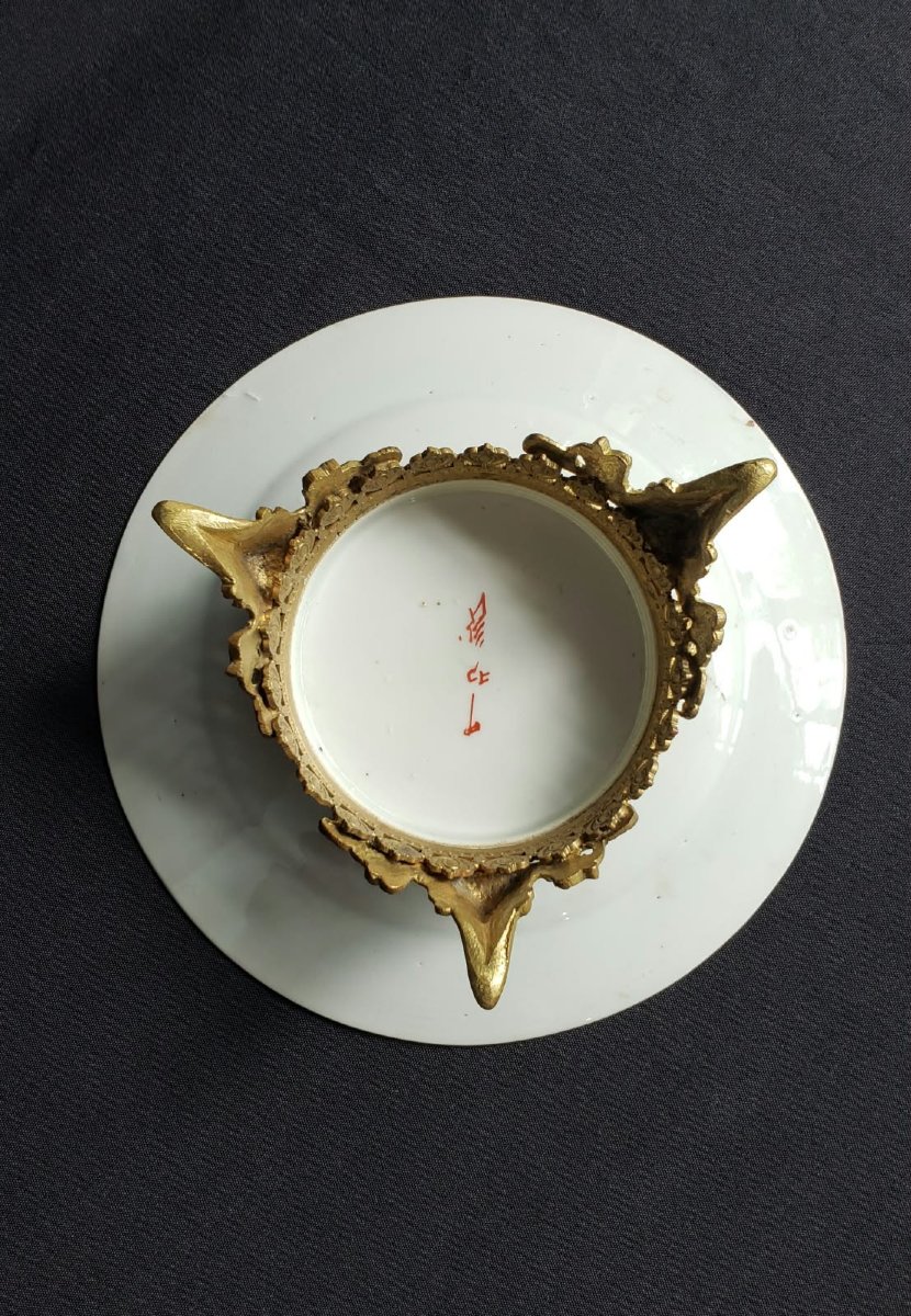 Imari Porcelain Cup With A Gilded Bronze Base Featuring Elephants—meiji Period / Napoleon III-photo-7