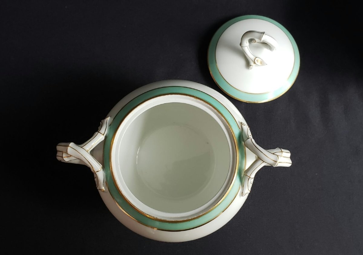 Ensemble sucrier et jatte en porcelaine " A la ville de sèvres" Epoque Napoléon III vers 1870  -photo-5