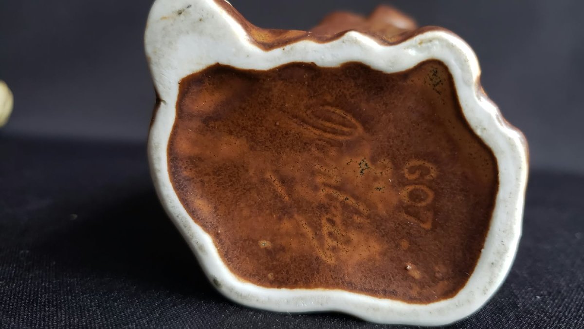Paire de Bouteilles à Liqueur « Moine » en Grès Flammé – Denbac, Modèle 607 – Circa 1930-photo-7