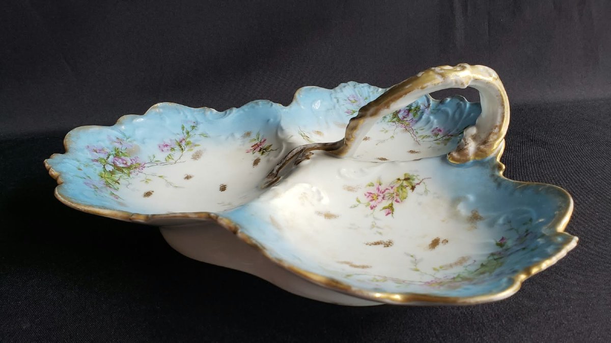 Important serviteur muet en porcelaine de Limoges – Léon Sazerat – Fin XIXe siècle-photo-2
