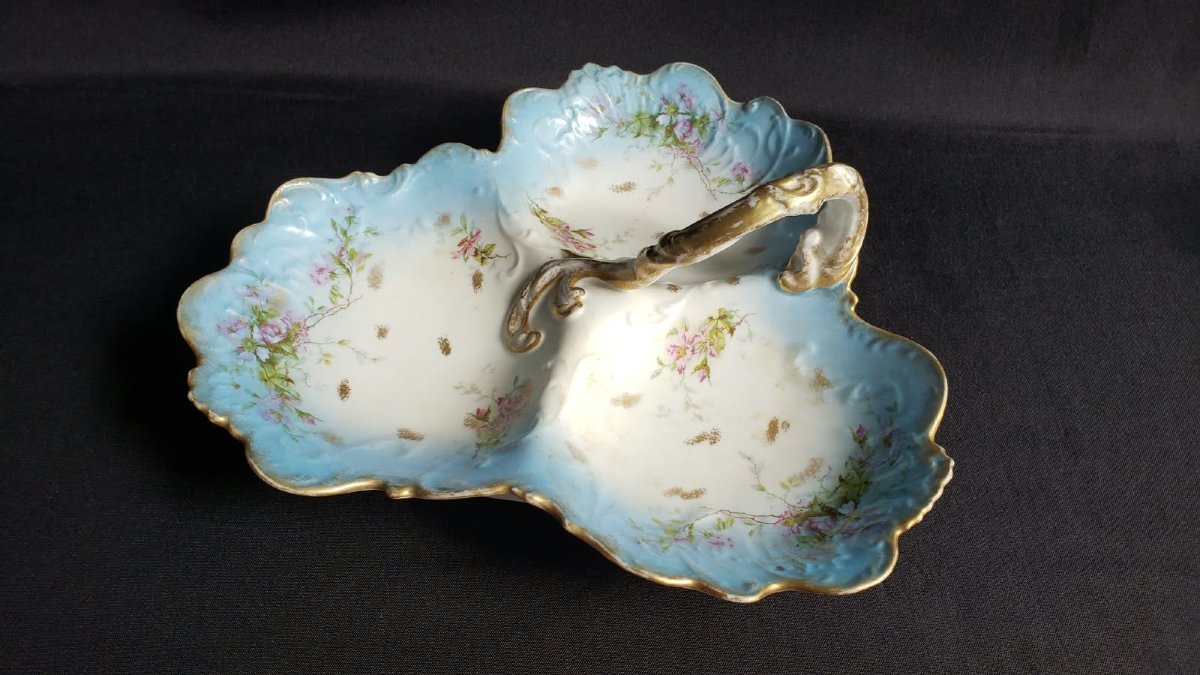 Important serviteur muet en porcelaine de Limoges – Léon Sazerat – Fin XIXe siècle-photo-3
