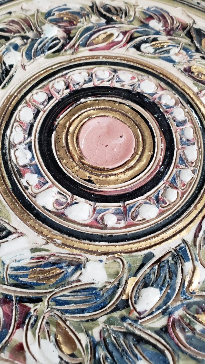  Plat en c&eacute;ramique de la Ma&icirc;trise De Nimy par Georges Destrebecq, circa 1945 -photo-3