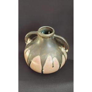 Gilbert Méténier. Gannat. Glazed Stoneware Vase With Two Handles – Art Deco, Circa 1920–1930