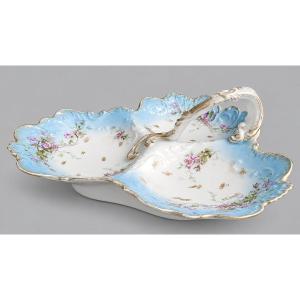 Important serviteur muet en porcelaine de Limoges – Léon Sazerat – Fin XIXe siècle