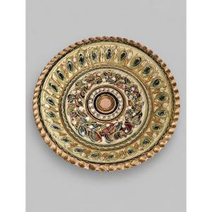 Plat en céramique de la Maîtrise De Nimy par Georges Destrebecq, circa 1945