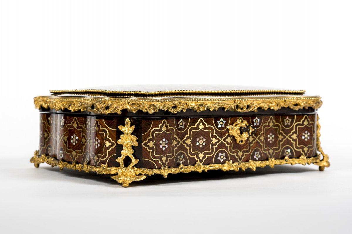 0028 / 1006b Jewelry Box With Marquetry All Faces-photo-2