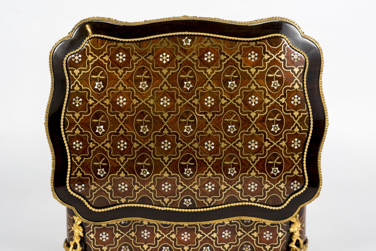 0028 / 1006b Jewelry Box With Marquetry All Faces-photo-5