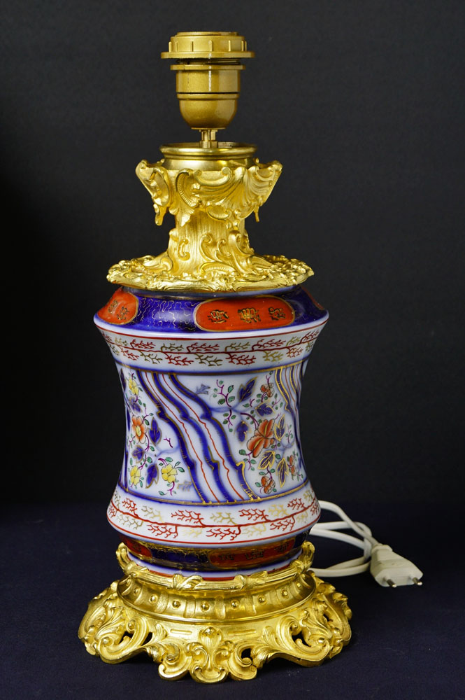 Lamp Porcelain And Gilt Bronze 1840-photo-2