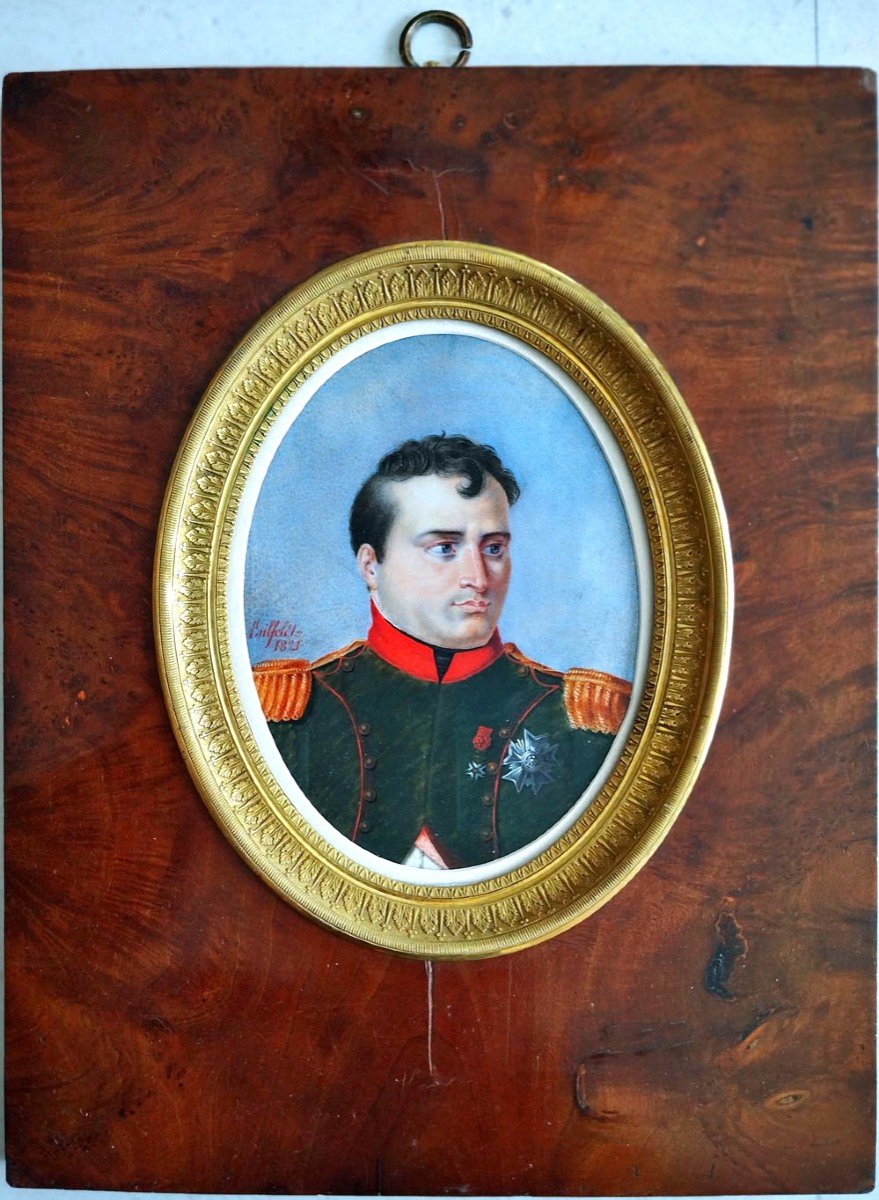 Large Miniature Portrait Of Emperor Napoleon I