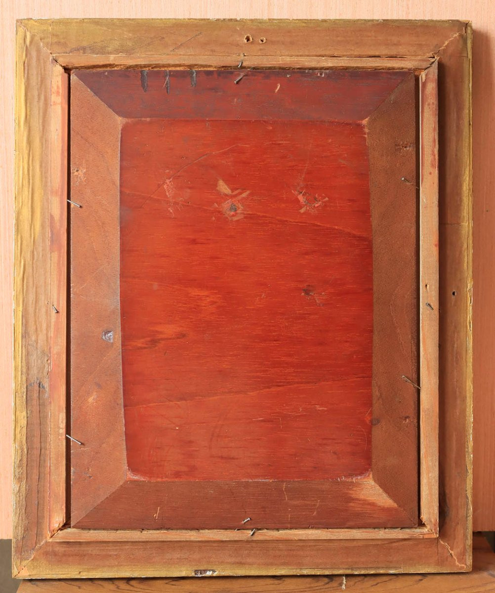 huile sur panneau " St georges terrassant le dragon" d'après Raphaël-photo-2