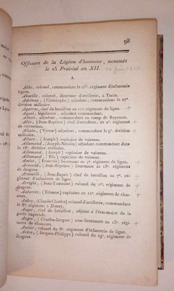 Annuaire de la légion d'honneur 1805-photo-2