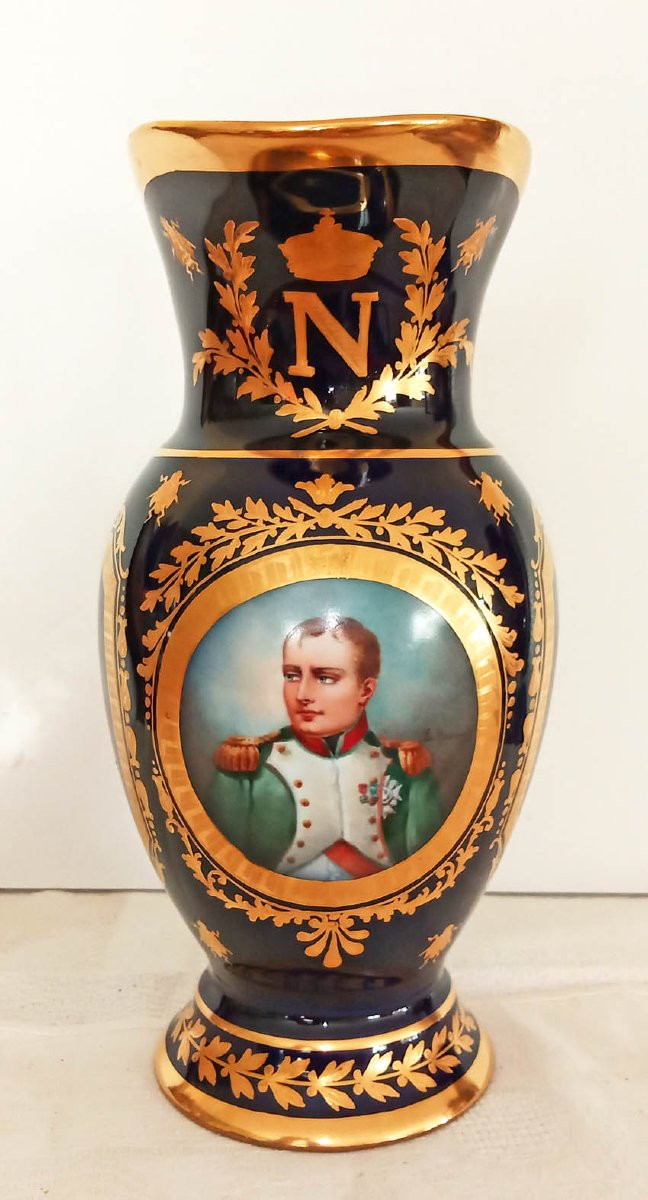 Ewer And Basin In Porcelain, First Empire Style-photo-4