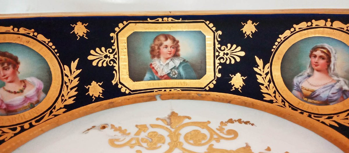 Ewer And Basin In Porcelain, First Empire Style-photo-3