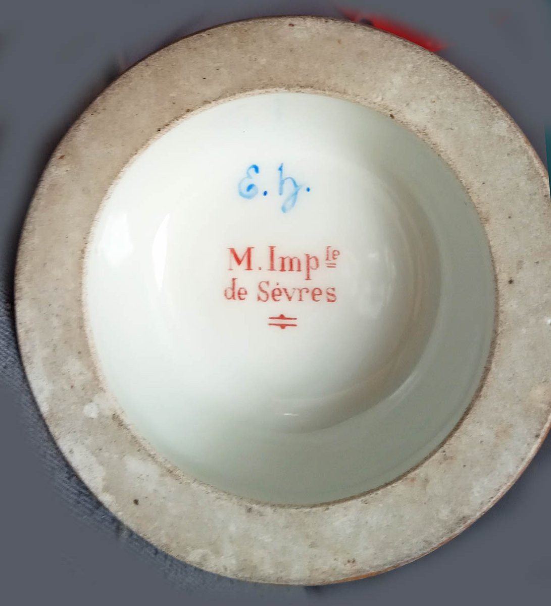 Ewer And Basin In Porcelain, First Empire Style-photo-4