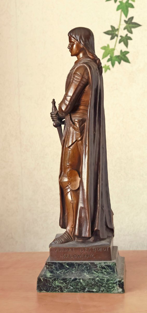 Joan Of Arc, Bronze By André Besqueut (1850–1942)-photo-4
